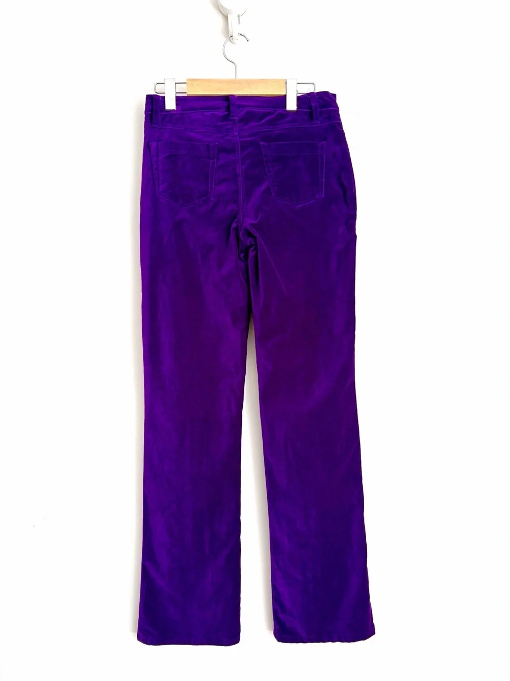 Vintage Purple Cotton Velvet Jeans - Whimsigoth - Size 4 - Picture 2 of 5